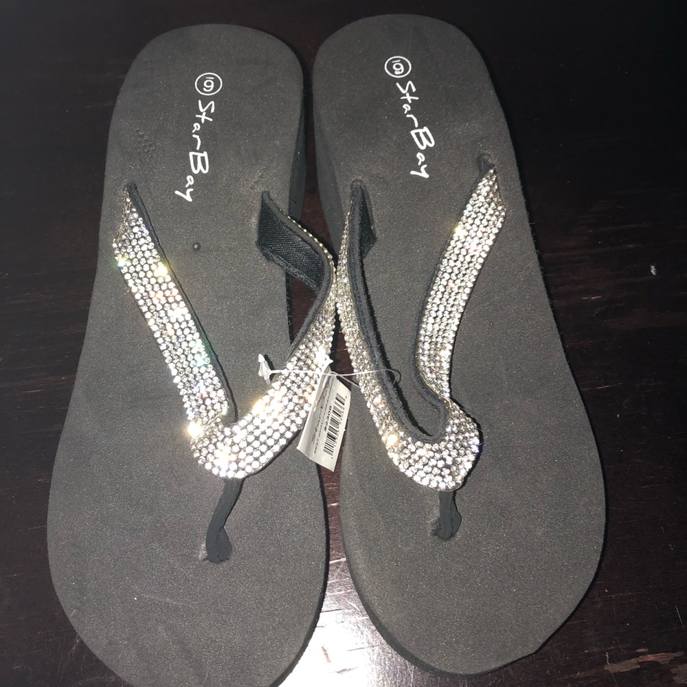 New jewel flip flops